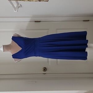 Lands' End, Size S Cobalt Blue Sleeveless V-Neck Dress, NWOT